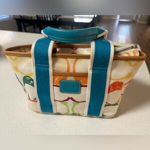 Coach Colorful Canvas Small Tote Bag